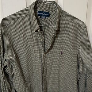 Ralph Lauren Men's Green Plaid Shirt
